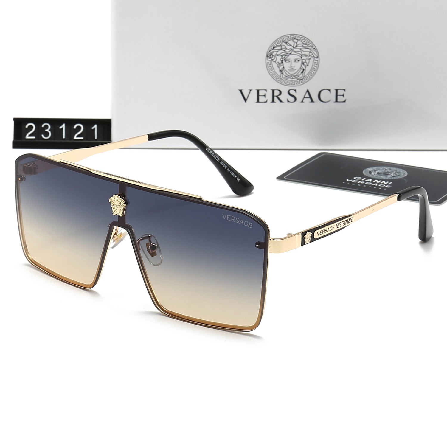 Retro Metal Letter Sunglasses 23121s