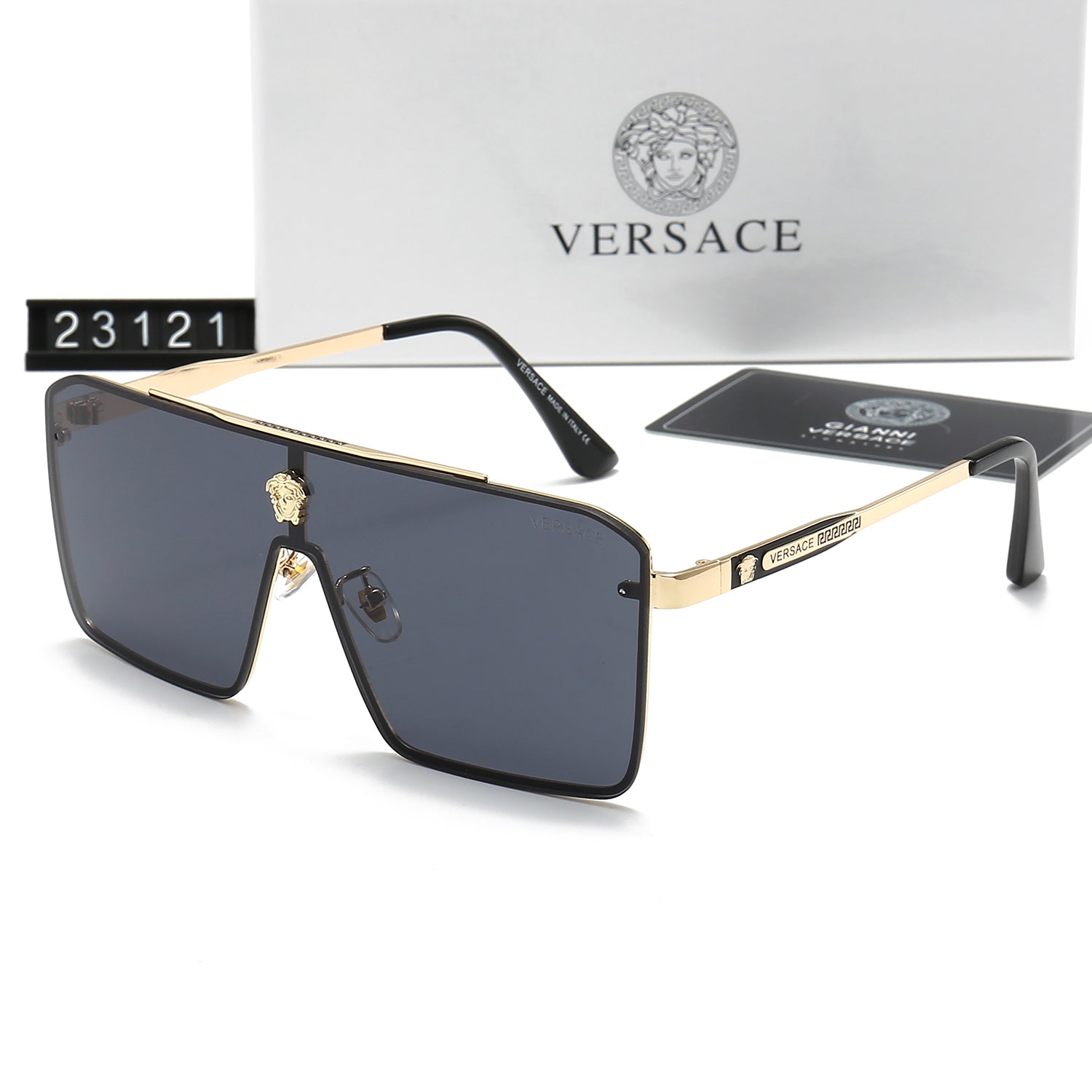 Retro Metal Letter Sunglasses 23121s